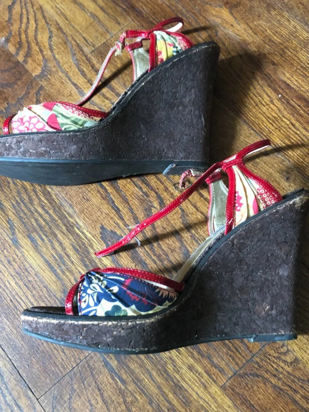 Steve Madden floral heels, Size 6